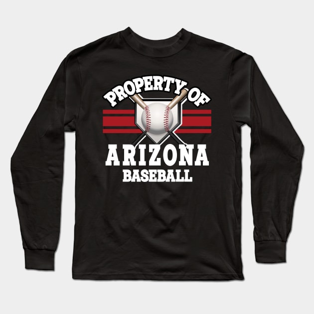 Proud Name Arizona Graphic Property Vintage Baseball Long Sleeve T-Shirt by WholesomeFood